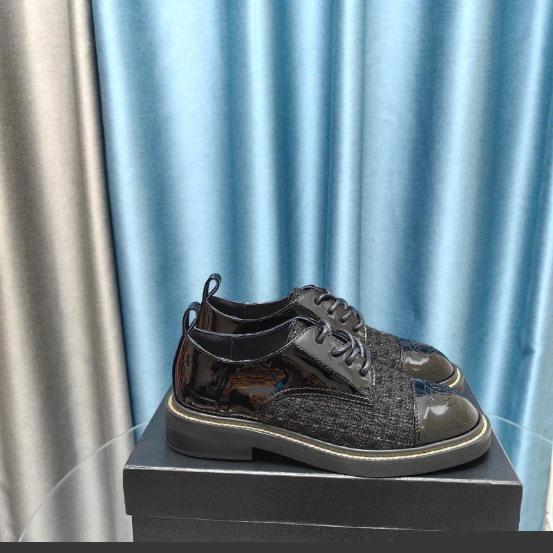 Ch*el leather shoes